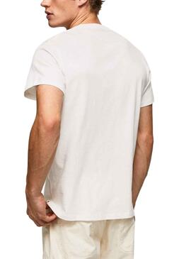 T-Shirt Pepe Jeans Ricco Blanc pour Homme