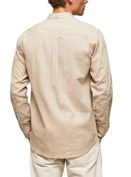 Chemise Pepe Jeans Beige Levenshulme pour Homme
