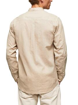Chemise Pepe Jeans Beige Levenshulme pour Homme