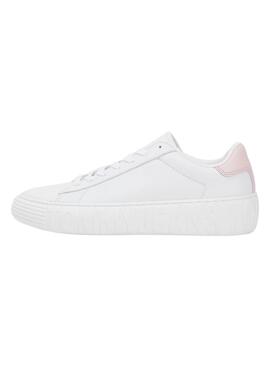 Baskets Tommy Jeans New Semelle Cupsole Blanc Femme