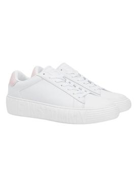 Baskets Tommy Jeans New Semelle Cupsole Blanc Femme