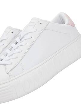 Baskets Tommy Jeans New Semelle Cupsole Blanc Femme