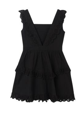 Robe Mayoral Popeline Perforée Noire pour Fille