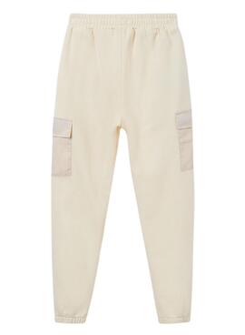 Pantalon Mayoral Cropped Beige Felpa pour Fille