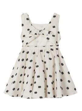 Robe Mayoral Topos Blanc pour Fille