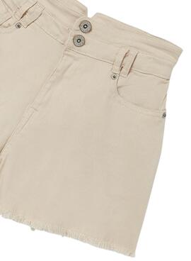 Short Mayoral Sarga Beige pour Fille