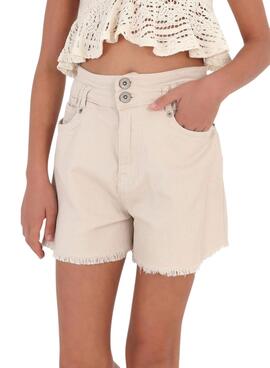 Short Mayoral Sarga Beige pour Fille