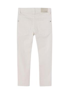 Pantalon Mayoral Sarga Slim Fit Blanc pour Garçon