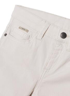 Pantalon Mayoral Sarga Slim Fit Blanc pour Garçon