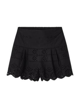 Short Mayoral Perforé Noire pour Fille