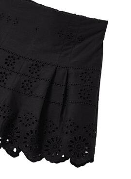 Short Mayoral Perforé Noire pour Fille