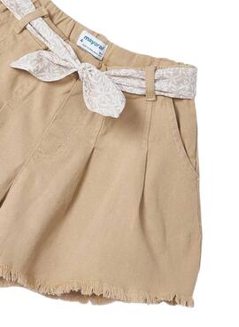 Short Mayoral Sarga Marron pour Fille