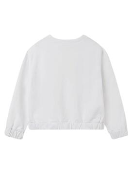 Sweat Mayoral Graphic Blanc pour Fille