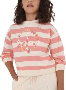 Sweat Mayoral Graphic Corail pour Fille