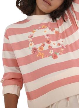 Sweat Mayoral Graphic Corail pour Fille