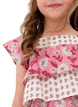 Chemisier Mayoral Printed Combiné Rose pour Fille