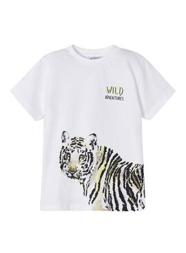 T-Shirt Mayoral Sauvage Blanc pour Garçon