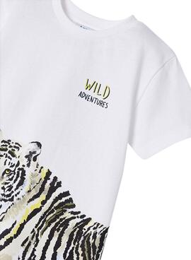 T-Shirt Mayoral Sauvage Blanc pour Garçon