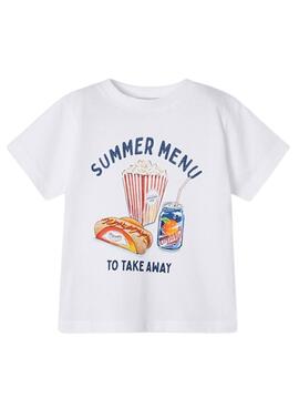 T-Shirt Mayoral Summer Snacks Blanc pour Garçon