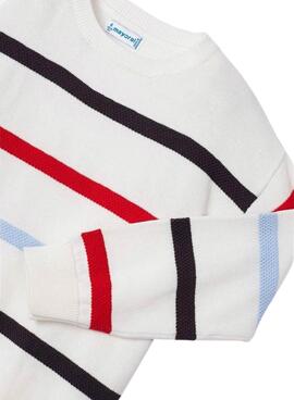 Pull Mayoral Rayures Blanc pour Garçon