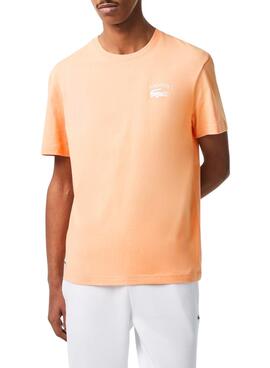 T-Shirt Lacoste Regular Fit Orange pour Homme