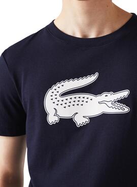 T-Shirt Lacoste SPORT Respirable Bleu Marine Homme