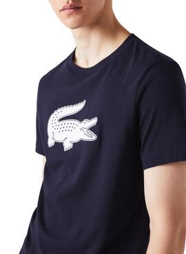 T-Shirt Lacoste SPORT Respirable Bleu Marine Homme