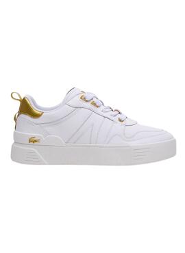 Baskets Lacoste L002 Blanc et Dorado Femme