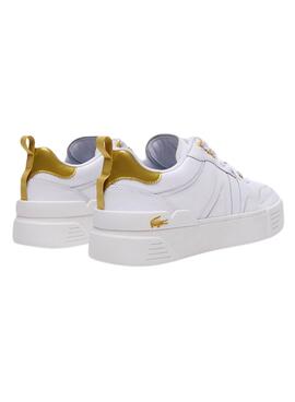 Baskets Lacoste L002 Blanc et Dorado Femme