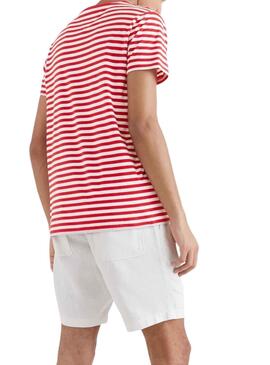 T-Shirt Tommy Hilfiger Stretch Rouge pour Homme