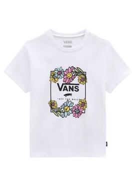 T-Shirt Vans Elevated Fleuri Blanc pour Fille