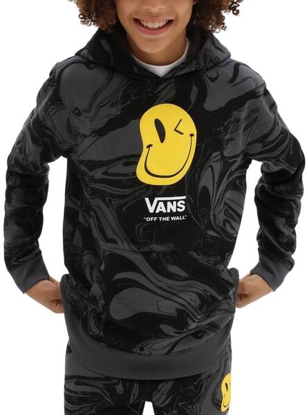 Sweat Vans Marble Noire pour Gar on