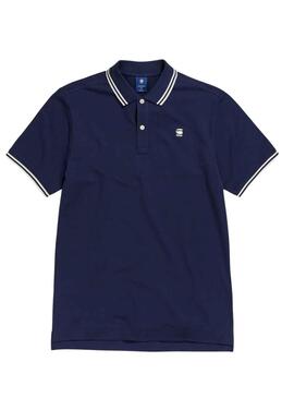 Polo G-Star Dunda Slim Stripe Bleu Marine pour Homme