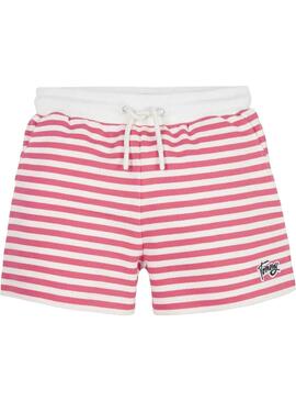 Shorts Tommy Hilfiger Breton Rouge pour Fille