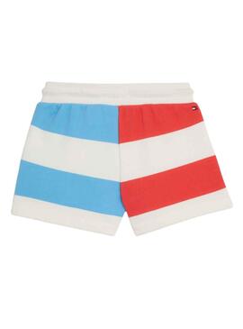 Shorts Tommy Hilfiger Stripe Blanc pour Fille