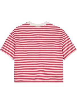 T-Shirt Tommy Hilfiger Breton Rouge pour Fille