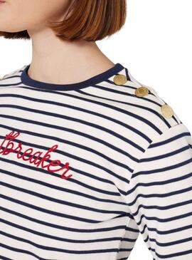 T-Shirt Naf Naf Heartdisjoncteur Rayures pour Femme