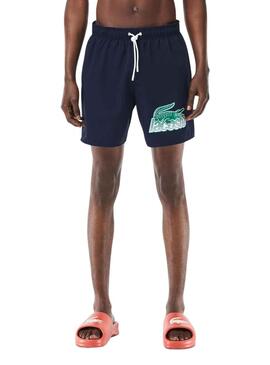 Slip de bain Lacoste MH5633 Bleu Marine pour Homme