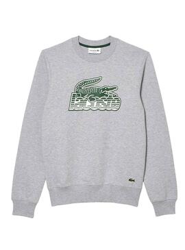 Sweat Lacoste Dégradé Gris pour Homme