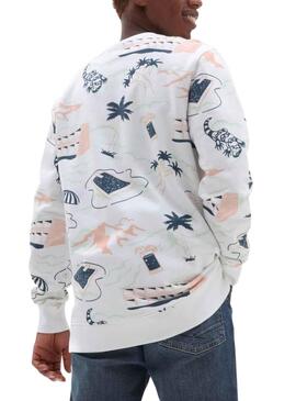 Sweat Vans Scenic Blanc pour Homme