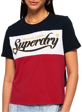 T-Shirt Superdry Premium Luxe Colorblock Femme