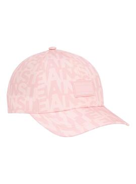 Casquette Tommy Jeans Logomanía Rosa pour Femme