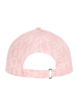 Casquette Tommy Jeans Logomanía Rosa pour Femme
