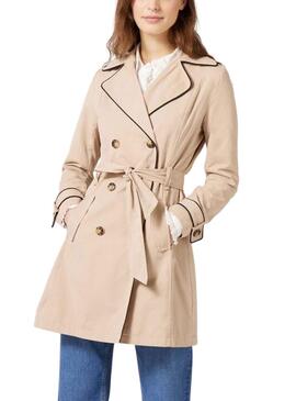 Gabardine Naf Naf Rib Beige pour Femme