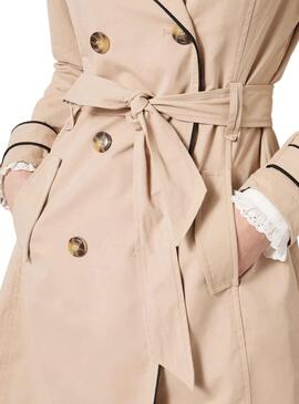 Gabardine Naf Naf Rib Beige pour Femme