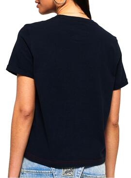 T-Shirt Superdry Premium Luxe Colorblock Femme