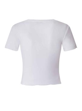 T-Shirt Pepe Jeans Cara Blanc pour Femme