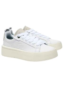Baskets Lacoste Carnaby Plat Blanc pour Femme