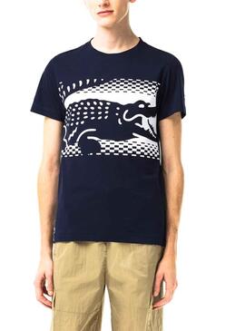 T-Shirt Lacoste x Novak Djokovic Bleu Marine Homme