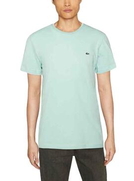 T-Shirt Lacoste Logo Turquoise pour Homme